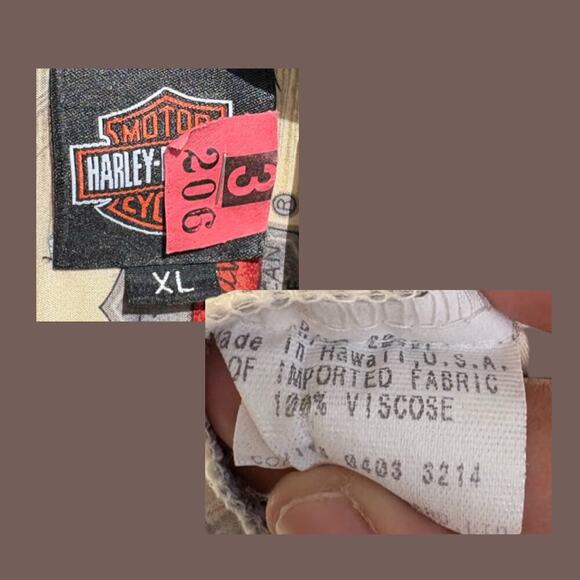 Harley-Davidson Route 66 Shirt | Viscose Aloha | Size XL | Vintage - Picture 3 of 5